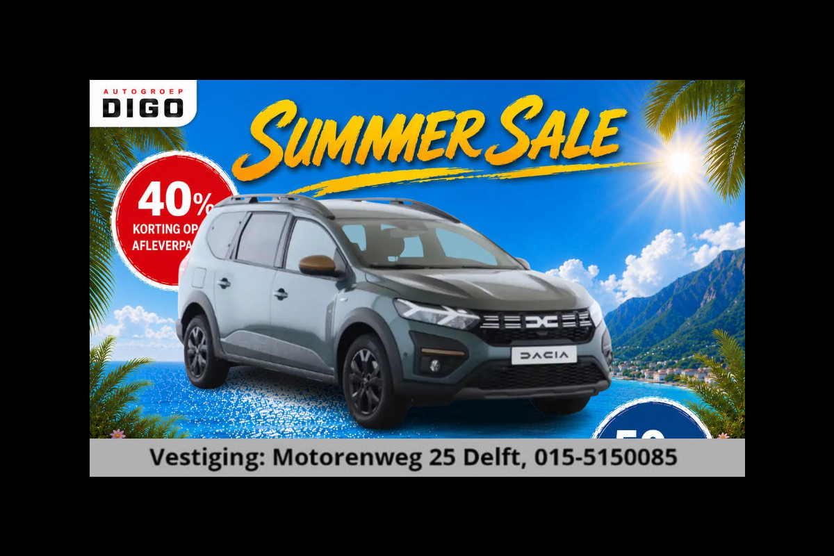 Dacia Jogger 1.0 TCe 110 EXTREME 7 ZITS GARANTIE TOT 2035* . CRUISE CONTROL . DODE HOEK DETECTIE . PARKEERSENSOREN VOOR EN ACHTER .