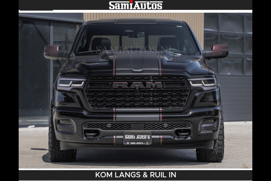 Dodge Ram Limited 540 PK | HUD | LUCHTVERING | MASSAGE | PASSAGIERSSCHERM | De Meest Luxe en Volle Pick-Up in zijn Klasse | Comfortabele Dubbele Cabine met Royale 5 Zitplaatsen | BPM vrij | Nu Leverbaar uit Voorraad | Voorraad Nr 2335 - 5153 | De specialist in Amerikaanse pick‑ups in Nederland en Europa.