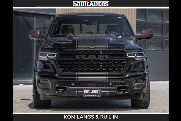 Dodge Ram Limited 540 PK | HUD | LUCHTVERING | MASSAGE | PASSAGIERSSCHERM | De Meest Luxe en Volle Pick-Up in zijn Klasse | Comfortabele Dubbele Cabine met Royale 5 Zitplaatsen | BPM vrij | Nu Leverbaar uit Voorraad | Voorraad Nr 2335 - 5153 | De specialist in Amerikaanse pick‑ups in Nederland en Europa.