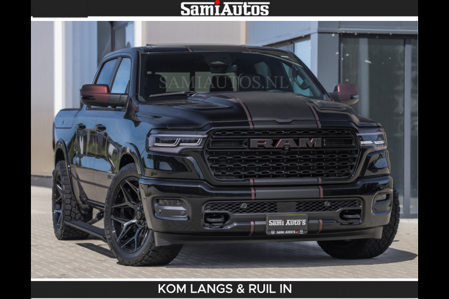 Dodge Ram Limited 540 PK | HUD | LUCHTVERING | MASSAGE | PASSAGIERSSCHERM | De Meest Luxe en Volle Pick-Up in zijn Klasse | Comfortabele Dubbele Cabine met Royale 5 Zitplaatsen | BPM vrij | Nu Leverbaar uit Voorraad | Voorraad Nr 2335 - 5153 | De specialist in Amerikaanse pick‑ups in Nederland en Europa.