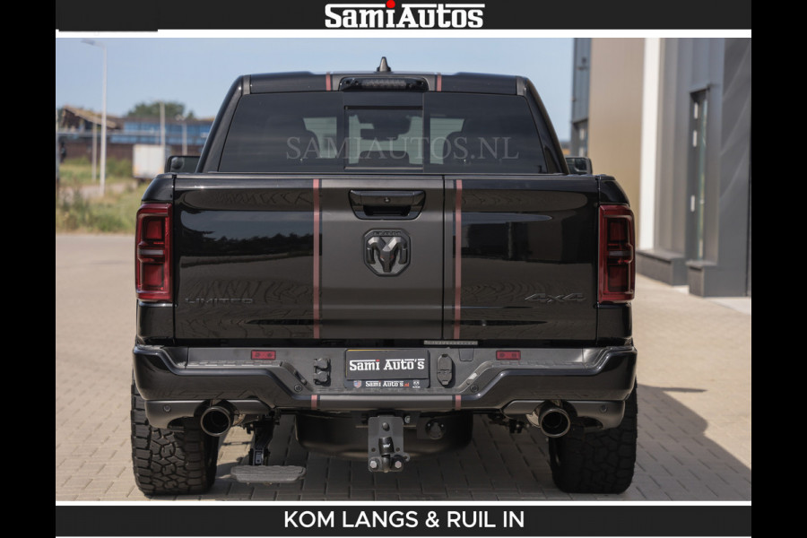 Dodge Ram Limited 540 PK | HUD | LUCHTVERING | MASSAGE | PASSAGIERSSCHERM | De Meest Luxe en Volle Pick-Up in zijn Klasse | Comfortabele Dubbele Cabine met Royale 5 Zitplaatsen | BPM vrij | Nu Leverbaar uit Voorraad | Voorraad Nr 2335 - 5153 | De specialist in Amerikaanse pick‑ups in Nederland en Europa.