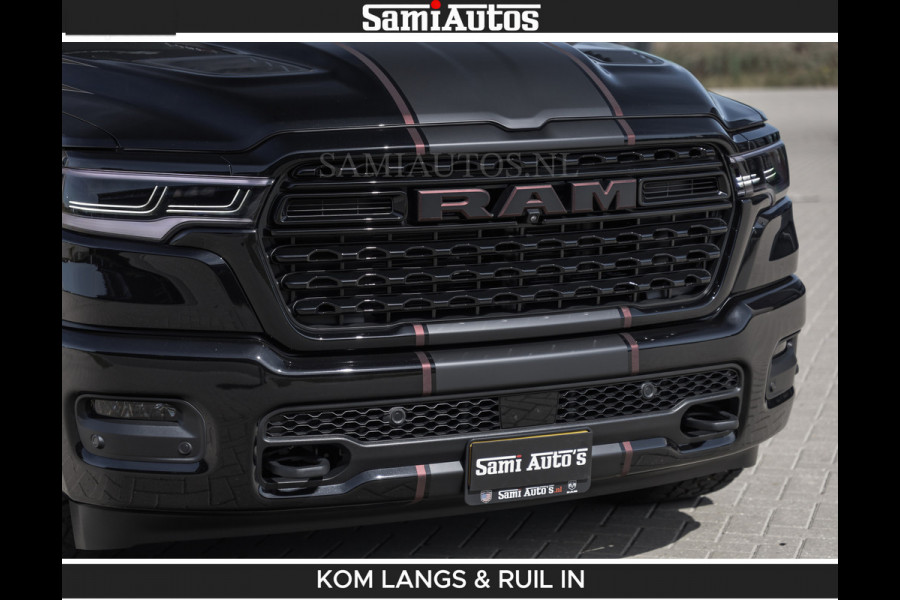 Dodge Ram Limited 540 PK | HUD | LUCHTVERING | MASSAGE | PASSAGIERSSCHERM | De Meest Luxe en Volle Pick-Up in zijn Klasse | Comfortabele Dubbele Cabine met Royale 5 Zitplaatsen | BPM vrij | Nu Leverbaar uit Voorraad | Voorraad Nr 2335 - 5153 | De specialist in Amerikaanse pick‑ups in Nederland en Europa.