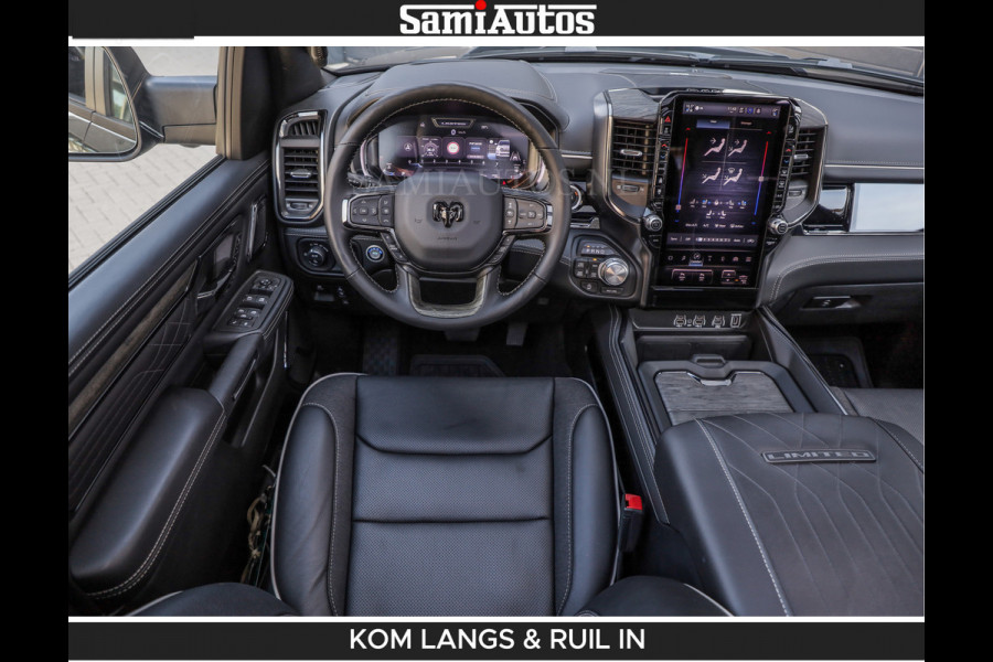 Dodge Ram Limited 540 PK | HUD | LUCHTVERING | MASSAGE | PASSAGIERSSCHERM | De Meest Luxe en Volle Pick-Up in zijn Klasse | Comfortabele Dubbele Cabine met Royale 5 Zitplaatsen | BPM vrij | Nu Leverbaar uit Voorraad | Voorraad Nr 2335 - 5153 | De specialist in Amerikaanse pick‑ups in Nederland en Europa.