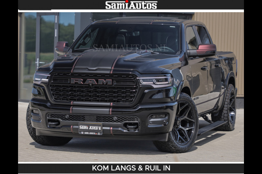 Dodge Ram Limited 540 PK | HUD | LUCHTVERING | MASSAGE | PASSAGIERSSCHERM | De Meest Luxe en Volle Pick-Up in zijn Klasse | Comfortabele Dubbele Cabine met Royale 5 Zitplaatsen | BPM vrij | Nu Leverbaar uit Voorraad | Voorraad Nr 2335 - 5153 | De specialist in Amerikaanse pick‑ups in Nederland en Europa.