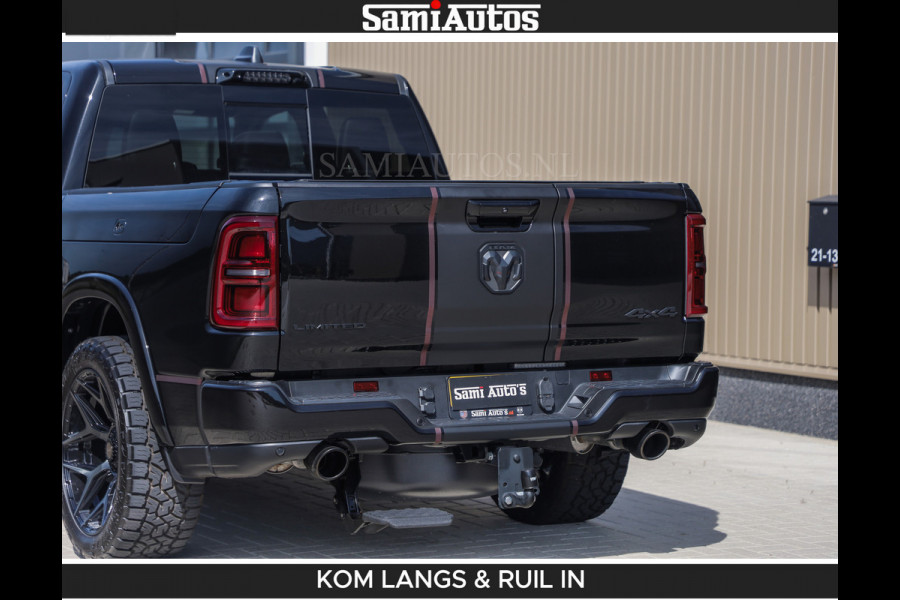 Dodge Ram Limited 540 PK | HUD | LUCHTVERING | MASSAGE | PASSAGIERSSCHERM | De Meest Luxe en Volle Pick-Up in zijn Klasse | Comfortabele Dubbele Cabine met Royale 5 Zitplaatsen | BPM vrij | Nu Leverbaar uit Voorraad | Voorraad Nr 2335 - 5153 | De specialist in Amerikaanse pick‑ups in Nederland en Europa.