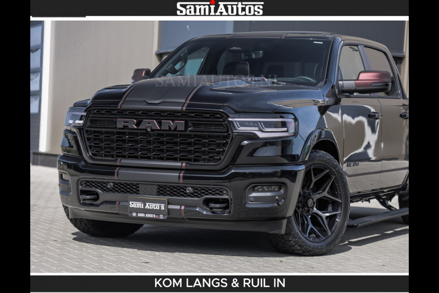 Dodge Ram Limited 540 PK | HUD | LUCHTVERING | MASSAGE | PASSAGIERSSCHERM | De Meest Luxe en Volle Pick-Up in zijn Klasse | Comfortabele Dubbele Cabine met Royale 5 Zitplaatsen | BPM vrij | Nu Leverbaar uit Voorraad | Voorraad Nr 2335 - 5153 | De specialist in Amerikaanse pick‑ups in Nederland en Europa.