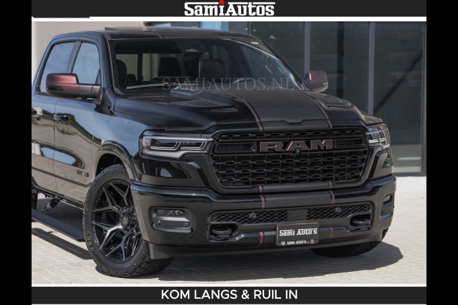 Dodge Ram Limited 540 PK | HUD | LUCHTVERING | MASSAGE | PASSAGIERSSCHERM | De Meest Luxe en Volle Pick-Up in zijn Klasse | Comfortabele Dubbele Cabine met Royale 5 Zitplaatsen | BPM vrij | Nu Leverbaar uit Voorraad | Voorraad Nr 2335 - 5153 | De specialist in Amerikaanse pick‑ups in Nederland en Europa.