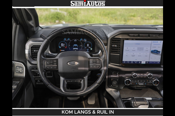 Ford USA F-150 PLATINUM | MASSAGE | PANO | GROOTSCHERM | COMFORT STOELEN | ADAPTIVE CRUISE | DC | DUBBELE CABINE | FACELIFT MODEL | GROOT SCHERM | 5 PERSOONS | DC | DASH CAM | MASSAGE | | De specialist in Amerikaanse pick‑ups in Nederland en Europa.