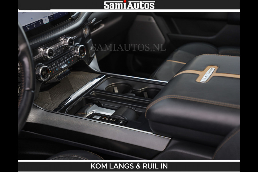 Ford USA F-150 PLATINUM | MASSAGE | PANO | GROOTSCHERM | COMFORT STOELEN | ADAPTIVE CRUISE | DC | DUBBELE CABINE | FACELIFT MODEL | GROOT SCHERM | 5 PERSOONS | DC | DASH CAM | MASSAGE | | De specialist in Amerikaanse pick‑ups in Nederland en Europa.
