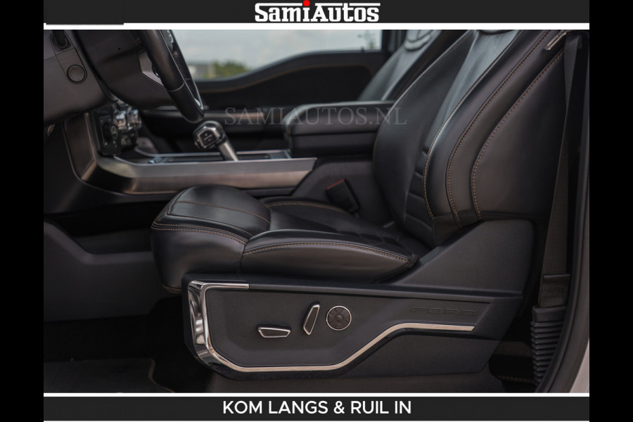 Ford USA F-150 PLATINUM | MASSAGE | PANO | GROOTSCHERM | COMFORT STOELEN | ADAPTIVE CRUISE | DC | DUBBELE CABINE | FACELIFT MODEL | GROOT SCHERM | 5 PERSOONS | DC | DASH CAM | MASSAGE | | De specialist in Amerikaanse pick‑ups in Nederland en Europa.