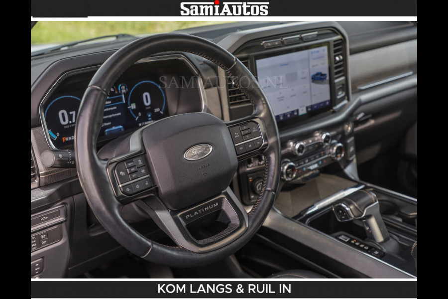 Ford USA F-150 PLATINUM | MASSAGE | PANO | GROOTSCHERM | COMFORT STOELEN | ADAPTIVE CRUISE | DC | DUBBELE CABINE | FACELIFT MODEL | GROOT SCHERM | 5 PERSOONS | DC | DASH CAM | MASSAGE | | De specialist in Amerikaanse pick‑ups in Nederland en Europa.