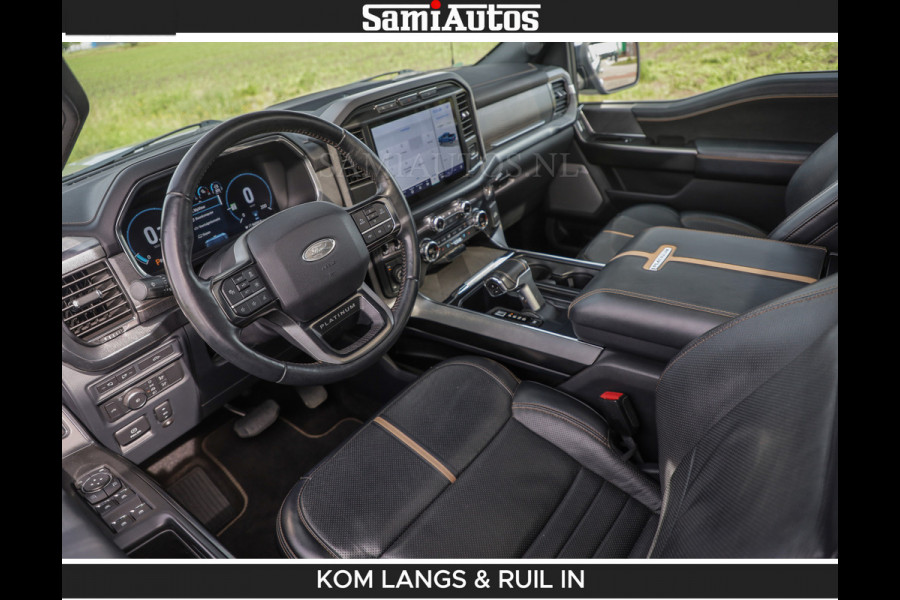 Ford USA F-150 PLATINUM | MASSAGE | PANO | GROOTSCHERM | COMFORT STOELEN | ADAPTIVE CRUISE | DC | DUBBELE CABINE | FACELIFT MODEL | GROOT SCHERM | 5 PERSOONS | DC | DASH CAM | MASSAGE | | De specialist in Amerikaanse pick‑ups in Nederland en Europa.