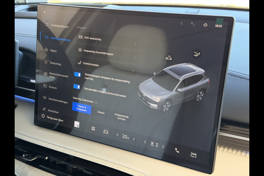 GEELY E5 Max+ 68 kWh | 475KM Bereik Speciaal Wit Leer Topuitvoering | Panoramadak | Elektr. Achterklep | 360° Camera | 8 Jaar Garantie Geely Wijchen