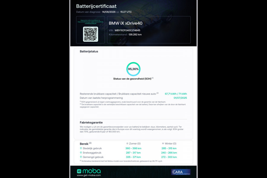 BMW iX XDrive40 High Executive 77 kWh 96% soh PANO|B&W|Trekhaak