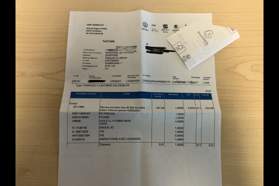 Seat Tarraco 1.4 TSI e-Hybrid PHEV FR Business FABRIEKSGARANTIE 03-2028 20"/Panoramadak/Trekhaak/360 camera/Keyless/Dodehoek/Elektrische klep/Stuur + stoelverwarming v+a