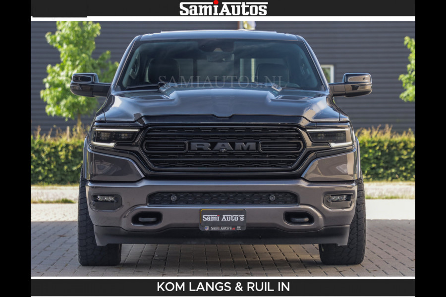 Dodge Ram LIMITED 5.7 V8 402PK | HUD | 4PL WHEELS | LUCHTVERING |OPEN UILAAT KLEP | BOM VOL | GRANITE CRYSTAL | DC | CREW CAB | DUBBELE CABINE | 5 PERSOONS GRIJSKENTEKEN | EERSTE EIGENAAR | TOP STAAT 44000 KM |