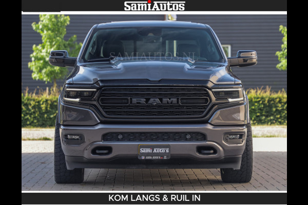 Dodge Ram LIMITED 5.7 V8 402PK | HUD | 4PL WHEELS | LUCHTVERING |OPEN UILAAT KLEP | BOM VOL | GRANITE CRYSTAL | DC | CREW CAB | DUBBELE CABINE | 5 PERSOONS GRIJSKENTEKEN | EERSTE EIGENAAR | TOP STAAT 44000 KM |