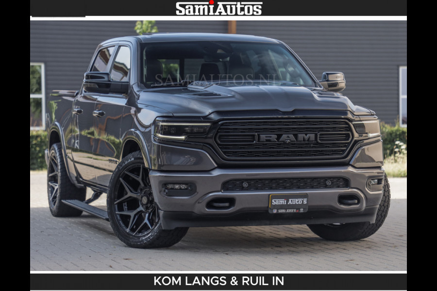 Dodge Ram LIMITED 5.7 V8 402PK | HUD | 4PL WHEELS | LUCHTVERING |OPEN UILAAT KLEP | BOM VOL | GRANITE CRYSTAL | DC | CREW CAB | DUBBELE CABINE | 5 PERSOONS GRIJSKENTEKEN | EERSTE EIGENAAR | TOP STAAT 44000 KM |