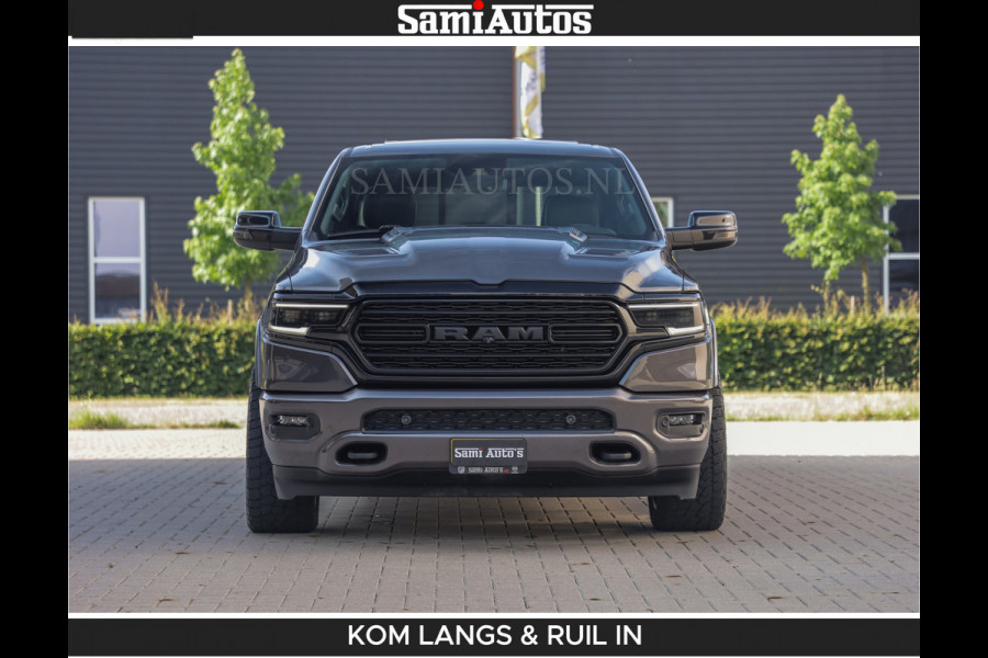 Dodge Ram LIMITED 5.7 V8 402PK | HUD | 4PL WHEELS | LUCHTVERING |OPEN UILAAT KLEP | BOM VOL | GRANITE CRYSTAL | DC | CREW CAB | DUBBELE CABINE | 5 PERSOONS GRIJSKENTEKEN | EERSTE EIGENAAR | TOP STAAT 44000 KM |
