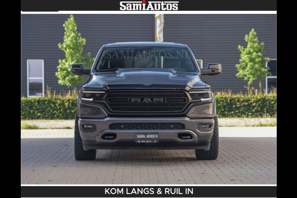 Dodge Ram LIMITED 5.7 V8 402PK | HUD | 4PL WHEELS | LUCHTVERING |OPEN UILAAT KLEP | BOM VOL | GRANITE CRYSTAL | DC | CREW CAB | DUBBELE CABINE | 5 PERSOONS GRIJSKENTEKEN | EERSTE EIGENAAR | TOP STAAT 44000 KM |