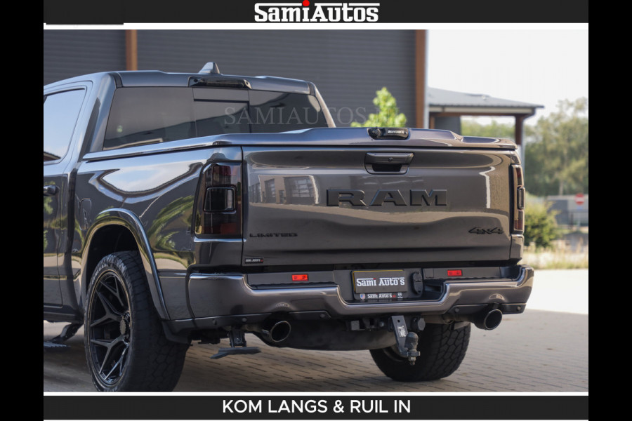 Dodge Ram LIMITED 5.7 V8 402PK | HUD | 4PL WHEELS | LUCHTVERING |OPEN UILAAT KLEP | BOM VOL | GRANITE CRYSTAL | DC | CREW CAB | DUBBELE CABINE | 5 PERSOONS GRIJSKENTEKEN | EERSTE EIGENAAR | TOP STAAT 44000 KM |