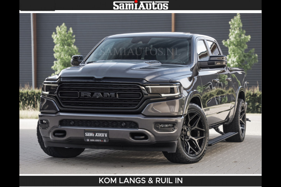 Dodge Ram LIMITED 5.7 V8 402PK | HUD | 4PL WHEELS | LUCHTVERING |OPEN UILAAT KLEP | BOM VOL | GRANITE CRYSTAL | DC | CREW CAB | DUBBELE CABINE | 5 PERSOONS GRIJSKENTEKEN | EERSTE EIGENAAR | TOP STAAT 44000 KM |