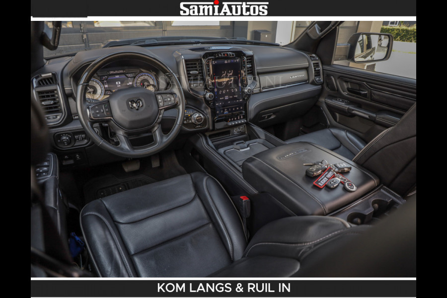 Dodge Ram LIMITED 5.7 V8 402PK | HUD | 4PL WHEELS | LUCHTVERING |OPEN UILAAT KLEP | BOM VOL | GRANITE CRYSTAL | DC | CREW CAB | DUBBELE CABINE | 5 PERSOONS GRIJSKENTEKEN | EERSTE EIGENAAR | TOP STAAT 44000 KM |