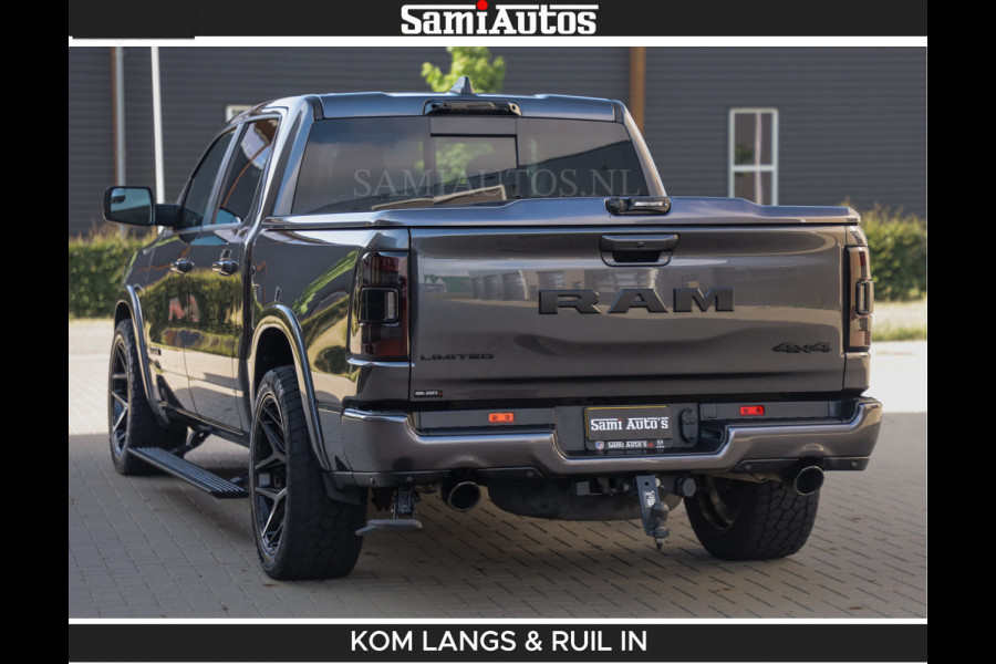 Dodge Ram LIMITED 5.7 V8 402PK | HUD | 4PL WHEELS | LUCHTVERING |OPEN UILAAT KLEP | BOM VOL | GRANITE CRYSTAL | DC | CREW CAB | DUBBELE CABINE | 5 PERSOONS GRIJSKENTEKEN | EERSTE EIGENAAR | TOP STAAT 44000 KM |