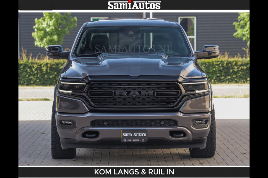 Dodge Ram LIMITED 5.7 V8 402PK | HUD | 4PL WHEELS | LUCHTVERING |OPEN UILAAT KLEP | BOM VOL | GRANITE CRYSTAL | DC | CREW CAB | DUBBELE CABINE | 5 PERSOONS GRIJSKENTEKEN | EERSTE EIGENAAR | TOP STAAT 44000 KM |