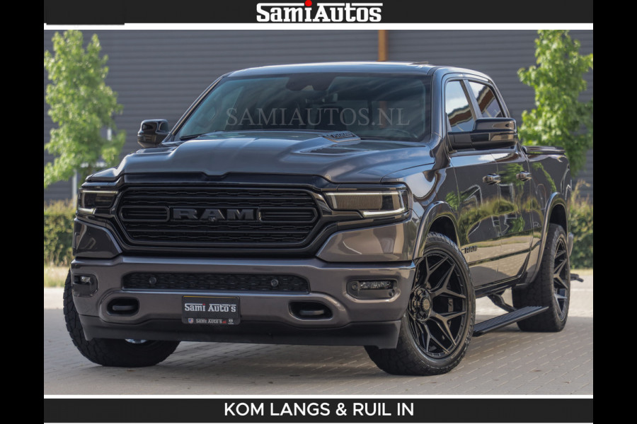 Dodge Ram LIMITED 5.7 V8 402PK | HUD | 4PL WHEELS | LUCHTVERING |OPEN UILAAT KLEP | BOM VOL | GRANITE CRYSTAL | DC | CREW CAB | DUBBELE CABINE | 5 PERSOONS GRIJSKENTEKEN | EERSTE EIGENAAR | TOP STAAT 44000 KM |