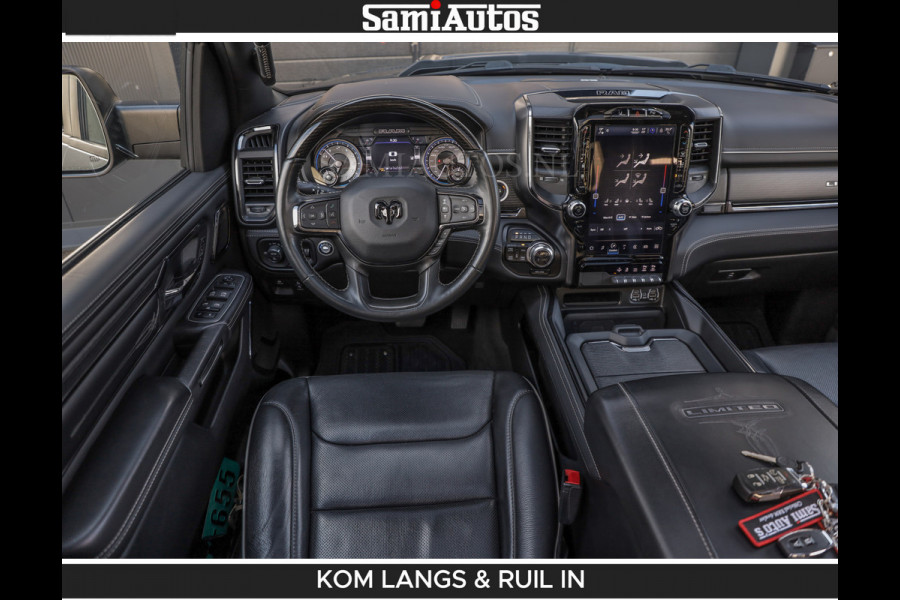 Dodge Ram LIMITED 5.7 V8 402PK | HUD | 4PL WHEELS | LUCHTVERING |OPEN UILAAT KLEP | BOM VOL | GRANITE CRYSTAL | DC | CREW CAB | DUBBELE CABINE | 5 PERSOONS GRIJSKENTEKEN | EERSTE EIGENAAR | TOP STAAT 44000 KM |