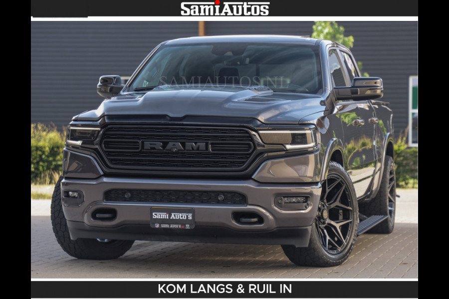 Dodge Ram LIMITED 5.7 V8 402PK | HUD | 4PL WHEELS | LUCHTVERING |OPEN UILAAT KLEP | BOM VOL | GRANITE CRYSTAL | DC | CREW CAB | DUBBELE CABINE | 5 PERSOONS GRIJSKENTEKEN | EERSTE EIGENAAR | TOP STAAT 44000 KM |