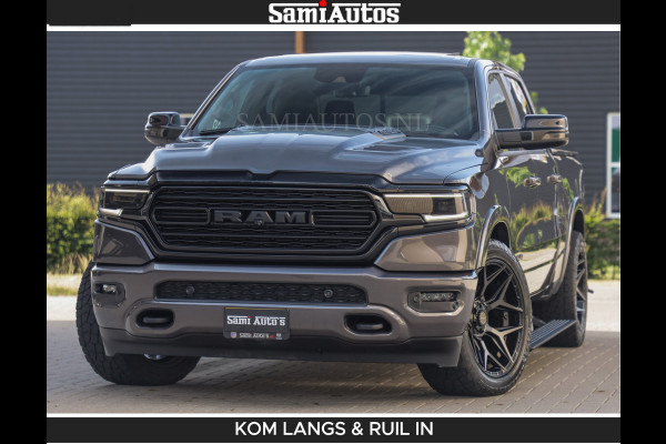 Dodge Ram LIMITED 5.7 V8 402PK | HUD | 4PL WHEELS | LUCHTVERING |OPEN UILAAT KLEP | BOM VOL | GRANITE CRYSTAL | DC | CREW CAB | DUBBELE CABINE | 5 PERSOONS GRIJSKENTEKEN | EERSTE EIGENAAR | TOP STAAT 44000 KM |
