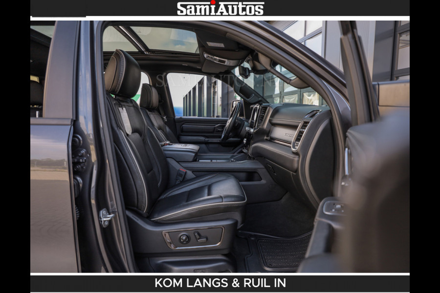 Dodge Ram LIMITED 5.7 V8 402PK | HUD | 4PL WHEELS | LUCHTVERING |OPEN UILAAT KLEP | BOM VOL | GRANITE CRYSTAL | DC | CREW CAB | DUBBELE CABINE | 5 PERSOONS GRIJSKENTEKEN | EERSTE EIGENAAR | TOP STAAT 44000 KM |