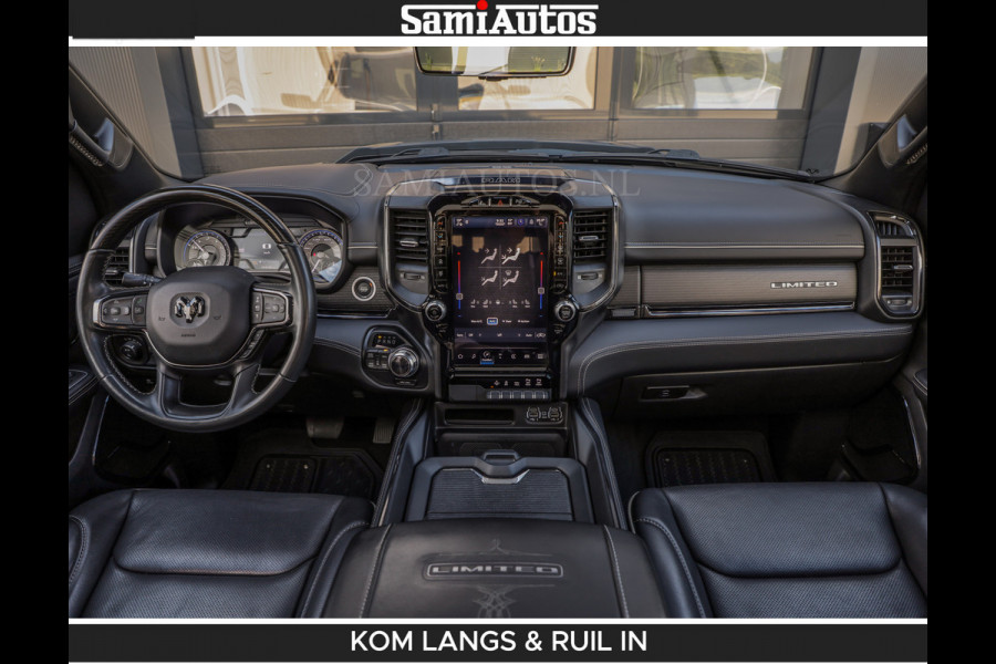 Dodge Ram LIMITED 5.7 V8 402PK | HUD | 4PL WHEELS | LUCHTVERING |OPEN UILAAT KLEP | BOM VOL | GRANITE CRYSTAL | DC | CREW CAB | DUBBELE CABINE | 5 PERSOONS GRIJSKENTEKEN | EERSTE EIGENAAR | TOP STAAT 44000 KM |
