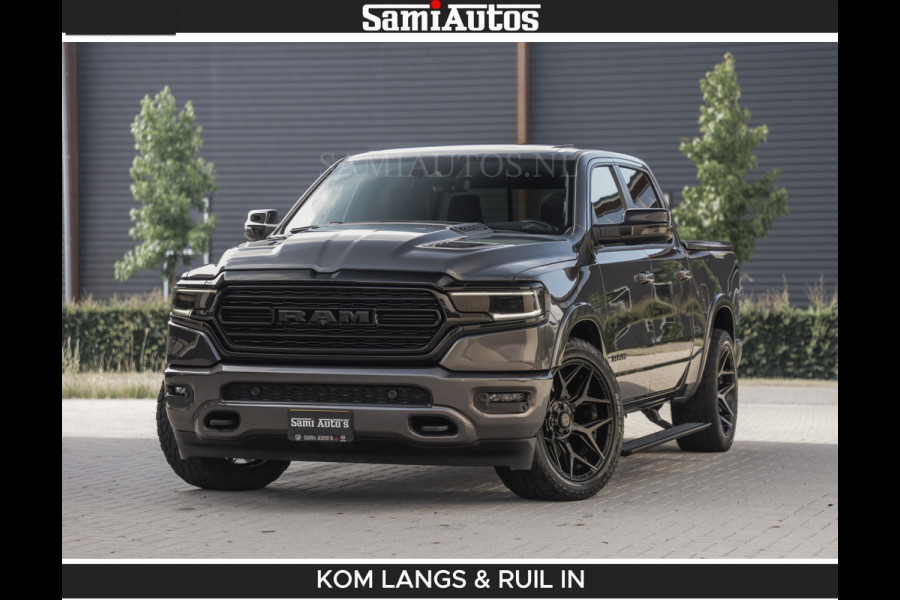 Dodge Ram LIMITED 5.7 V8 402PK | HUD | 4PL WHEELS | LUCHTVERING |OPEN UILAAT KLEP | BOM VOL | GRANITE CRYSTAL | DC | CREW CAB | DUBBELE CABINE | 5 PERSOONS GRIJSKENTEKEN | EERSTE EIGENAAR | TOP STAAT 44000 KM |
