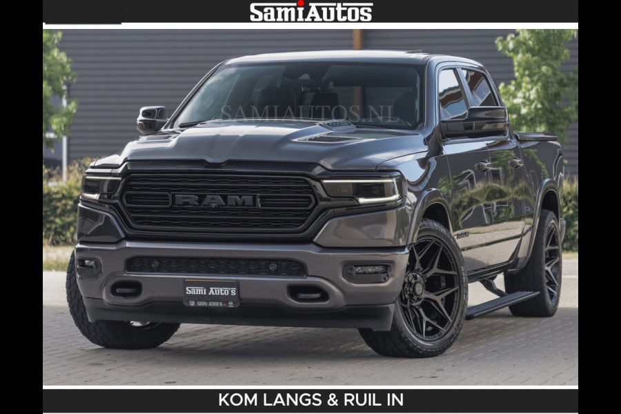 Dodge Ram LIMITED 5.7 V8 402PK | HUD | 4PL WHEELS | LUCHTVERING |OPEN UILAAT KLEP | BOM VOL | GRANITE CRYSTAL | DC | CREW CAB | DUBBELE CABINE | 5 PERSOONS GRIJSKENTEKEN | EERSTE EIGENAAR | TOP STAAT 44000 KM |