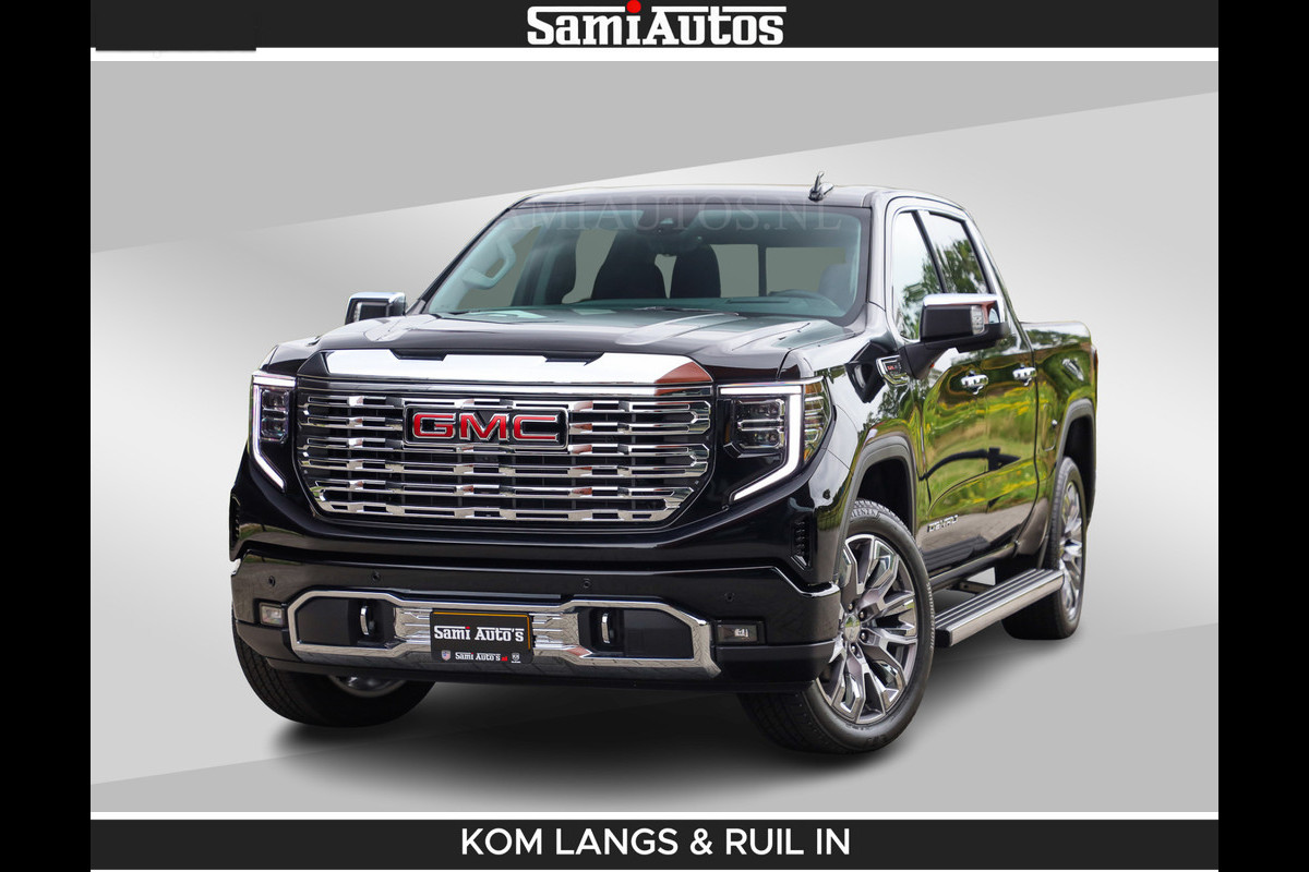 GMC Sierra DENALI | All-In Prijs | 6,2 V8 Full Option | De Meest Luxe Pick-Up in zijn Klasse | Comfortabele Dubbele Cabine met Royale 5 Zitplaatsen | BPM vrij | Nu Leverbaar uit Voorraad | Voorraad Nr 2232 | De specialist in Amerikaanse pick‑ups in Nederland en Europa.
