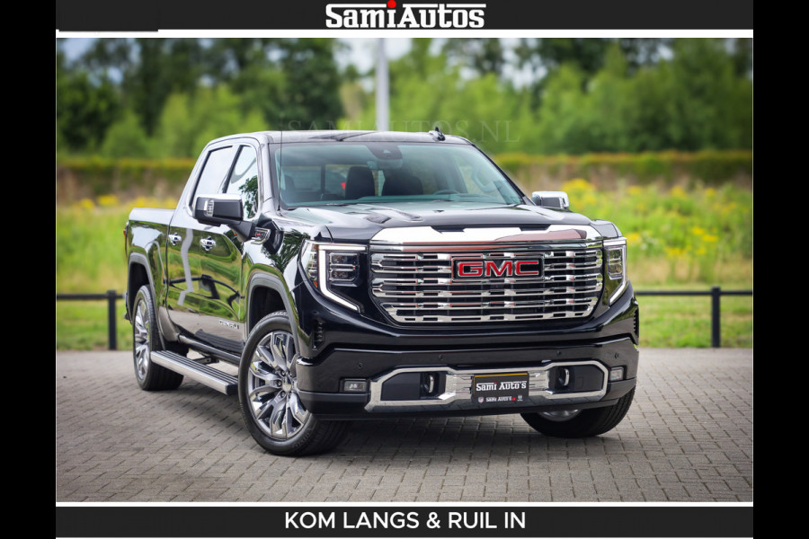 GMC Sierra DENALI | All-In Prijs | 6,2 V8 Full Option | De Meest Luxe Pick-Up in zijn Klasse | Comfortabele Dubbele Cabine met Royale 5 Zitplaatsen | BPM vrij | Nu Leverbaar uit Voorraad | Voorraad Nr 2232 | De specialist in Amerikaanse pick‑ups in Nederland en Europa.