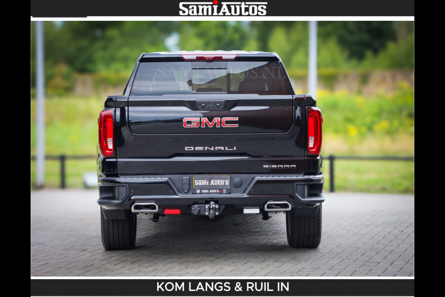 GMC Sierra DENALI | All-In Prijs | 6,2 V8 Full Option | De Meest Luxe Pick-Up in zijn Klasse | Comfortabele Dubbele Cabine met Royale 5 Zitplaatsen | BPM vrij | Nu Leverbaar uit Voorraad | Voorraad Nr 2232 | De specialist in Amerikaanse pick‑ups in Nederland en Europa.