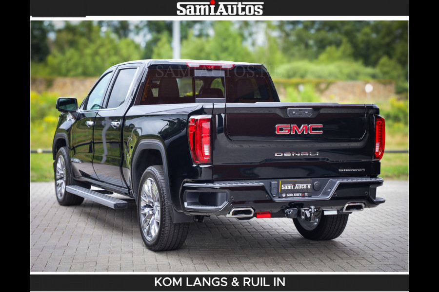 GMC Sierra DENALI | All-In Prijs | 6,2 V8 Full Option | De Meest Luxe Pick-Up in zijn Klasse | Comfortabele Dubbele Cabine met Royale 5 Zitplaatsen | BPM vrij | Nu Leverbaar uit Voorraad | Voorraad Nr 2232 | De specialist in Amerikaanse pick‑ups in Nederland en Europa.