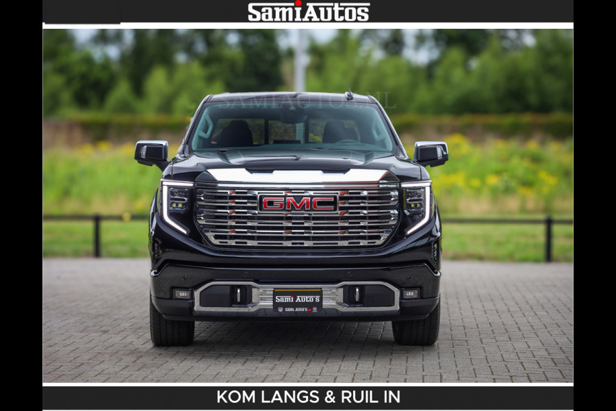 GMC Sierra DENALI | All-In Prijs | 6,2 V8 Full Option | De Meest Luxe Pick-Up in zijn Klasse | Comfortabele Dubbele Cabine met Royale 5 Zitplaatsen | BPM vrij | Nu Leverbaar uit Voorraad | Voorraad Nr 2232 | De specialist in Amerikaanse pick‑ups in Nederland en Europa.