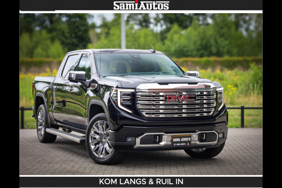 GMC Sierra DENALI | All-In Prijs | 6,2 V8 Full Option | De Meest Luxe Pick-Up in zijn Klasse | Comfortabele Dubbele Cabine met Royale 5 Zitplaatsen | BPM vrij | Nu Leverbaar uit Voorraad | Voorraad Nr 2232 | De specialist in Amerikaanse pick‑ups in Nederland en Europa.