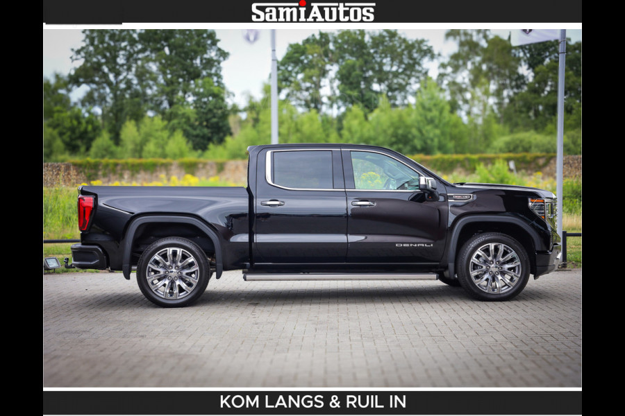 GMC Sierra DENALI | All-In Prijs | 6,2 V8 Full Option | De Meest Luxe Pick-Up in zijn Klasse | Comfortabele Dubbele Cabine met Royale 5 Zitplaatsen | BPM vrij | Nu Leverbaar uit Voorraad | Voorraad Nr 2232 | De specialist in Amerikaanse pick‑ups in Nederland en Europa.
