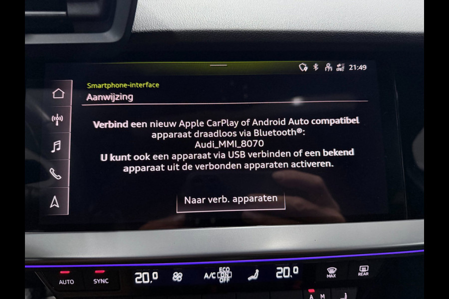 Audi A3 Sportback 45 TFSI e 3 X S-LINE S3 LOOK RS-STOELEN PANO/SFEERVERL/V-COCKPIT/NAVI/CARPLAY/DAB///