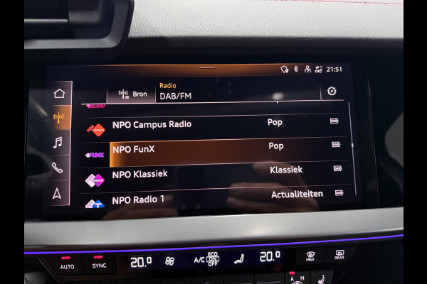 Audi A3 Sportback 45 TFSI e 3 X S-LINE S3 LOOK RS-STOELEN PANO/SFEERVERL/V-COCKPIT/NAVI/CARPLAY/DAB///