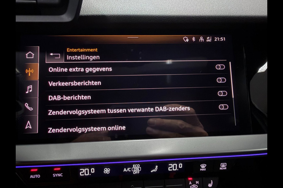 Audi A3 Sportback 45 TFSI e 3 X S-LINE S3 LOOK RS-STOELEN PANO/SFEERVERL/V-COCKPIT/NAVI/CARPLAY/DAB///
