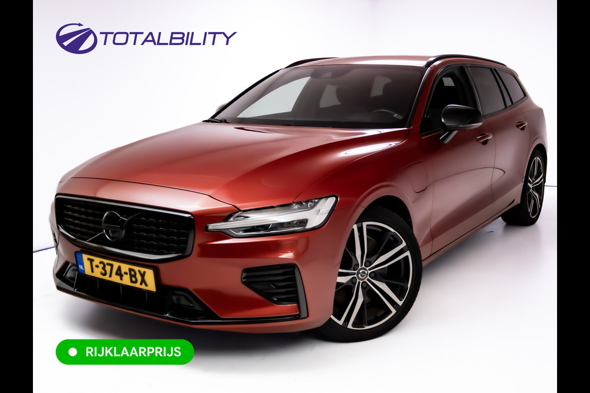 Volvo V60 2.0 T8 Twin Engine AWD R-Design | Stoel-, Stuur- & Achterbank verw. | Elec. trekhaak | 360 Camera | Elec. klep | Pilot assist, All season banden, Led, PDC V+A. Apple Carplay, Android auto