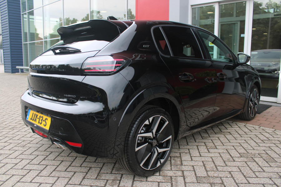 Peugeot 208 1.2 Hybrid 145PK AUTOMAAT GT | ELEKTRISCH BEDIENBARE BESTUURDERSSTOEL MET MASSAGE FUNCTIE | ALCANTARA BEKLEDING | STOEL VERWARMING | ADAPTIVE CRUISE CONTROL | DAB+ RADIO | APPLE CARPLAY/ANDROID AUTO | FULL LED KOPLAMPEN | KEYLESS ENTRY/START | 17" LICHTMETALEN VELGEN | CLIMATE CONTROL | PARKEERSENSOREN VOOR + ACHTER | CAMERA VOOR + ACHTER | DODEHOEK DETECTIE |