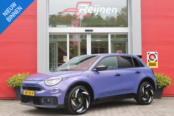 Abarth 600e SCORPIONISSIMA 280PK 54 kWh | SABELT PERFORMANCE SPORT STOELEN/BEKLEDING | ENGINE SOUND GENERATOR | PACK DESIGN SCORPIONISSIMA | PACK TECH SCORPIONISSIMA | PACK WINTER (STOEL VERWARMING/VOORRUITVERWARMING) | PACK SCORPION | 20" LICHTMETALEN VELGEN | ABARTH BODYKIT | 360° PARKEERSENSOREN | REMKLAUWEN GROEN | ELEKTRISCH BEDIENBARE BESTUURDERSSTOEL | AMBIANCE INTERIEUR VERLICHTING | ACHTERUITRIJ CAMERA | ADAPTIVE CRUISE CONTROL | DRAADLOZE APPLE CARPLAY/ANDROID AUTO | DODEHOEK DETECTIE | DC SNELLAAD FUNCTIE | DRAADLOZE APPLE CARPLAY/ANDROID AUTO | ELEKTRISCH BEDIENBARE AC